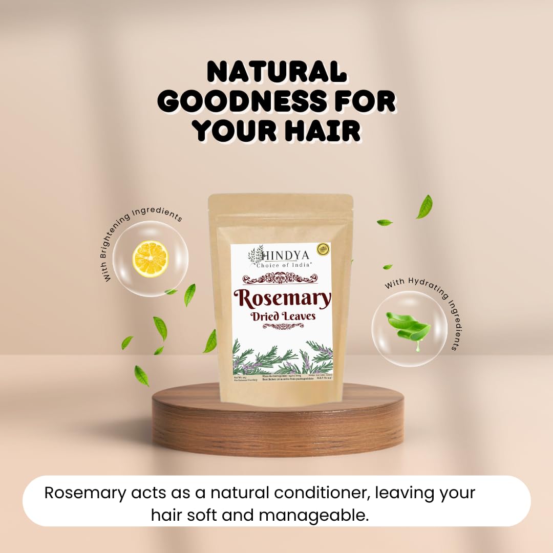 Organic Dried Rosemary Leaves for Hair Growth - 100% Natural - 55g