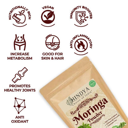 Organic Moringa Powder - Superfood for Immunity, Energy & Weight Loss - 100g