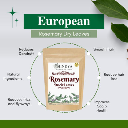 Organic Dried Rosemary Leaves for Hair Growth - 100% Natural - 55g