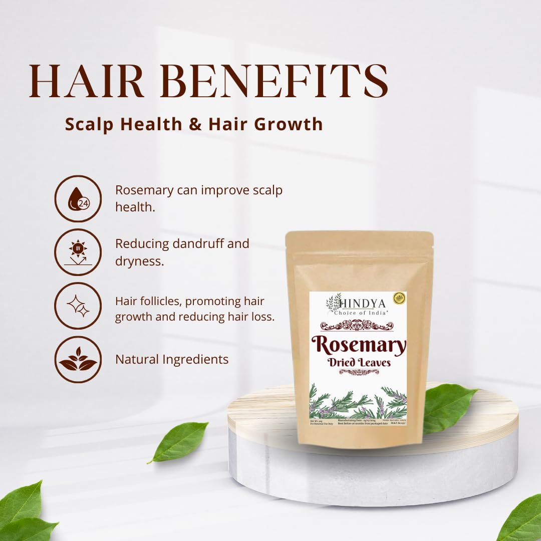 Organic Dried Rosemary Leaves for Hair Growth - 100% Natural - 55g