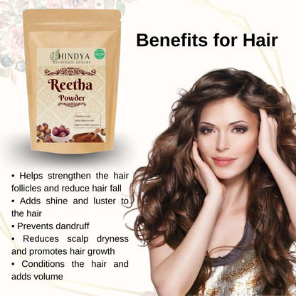 Reetha Powder (Soapnut) for Hair & Skin Care - 100g