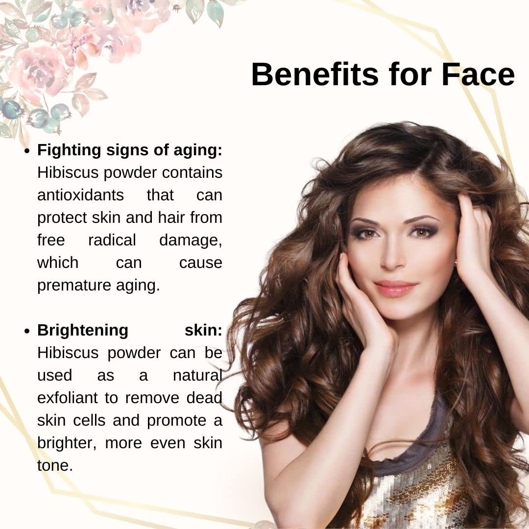 Organic Hibiscus Flower Powder - Hair & Skin Care - 100g