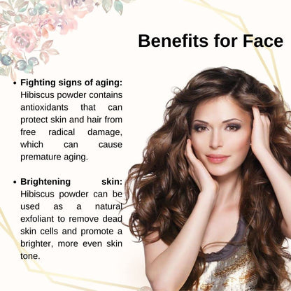 Organic Hibiscus Flower Powder - Hair & Skin Care - 100g