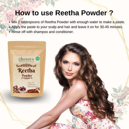 Reetha Powder (Soapnut) for Hair & Skin Care - 100g