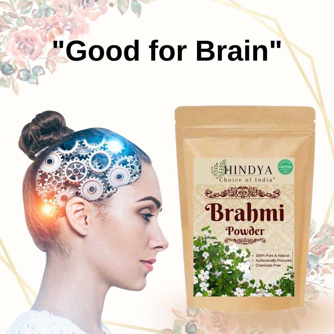 Organic Brahmi Powder (Bacopa Monnieri) for Hair Growth & Skin Care - 100g