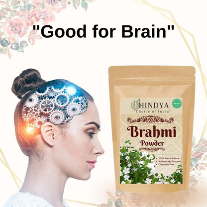 Organic Brahmi Powder (Bacopa Monnieri) for Hair Growth & Skin Care - 100g