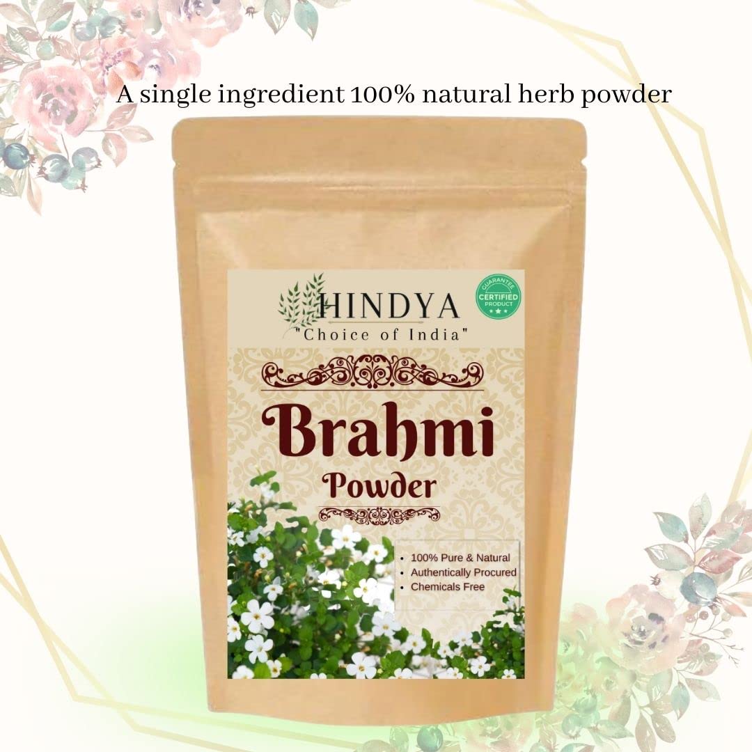 Organic Brahmi Powder (Bacopa Monnieri) for Hair Growth & Skin Care - 100g