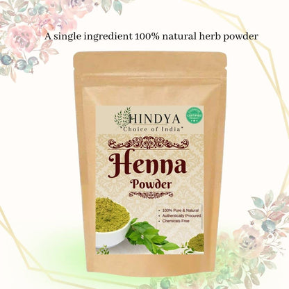 Organic Henna Powder (Mehendi) for Hair Color & Body Art - Triple Sifted - 100g