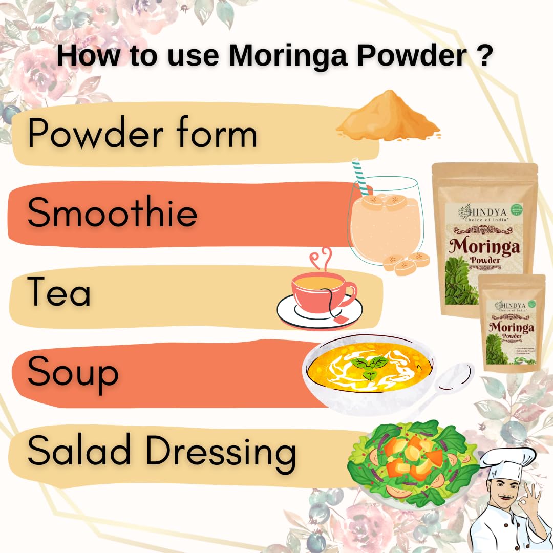 Organic Moringa Powder - Superfood for Immunity, Energy & Weight Loss - 100g