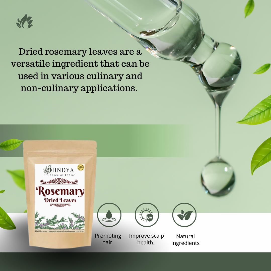Organic Dried Rosemary Leaves for Hair Growth - 100% Natural - 55g