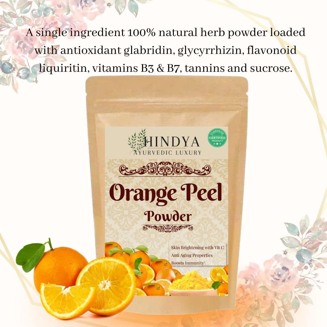 Orange Peel Powder for Skin - Face Pack for Tan Removal & Acne - 100g
