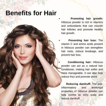 Organic Hibiscus Flower Powder - Hair & Skin Care - 100g