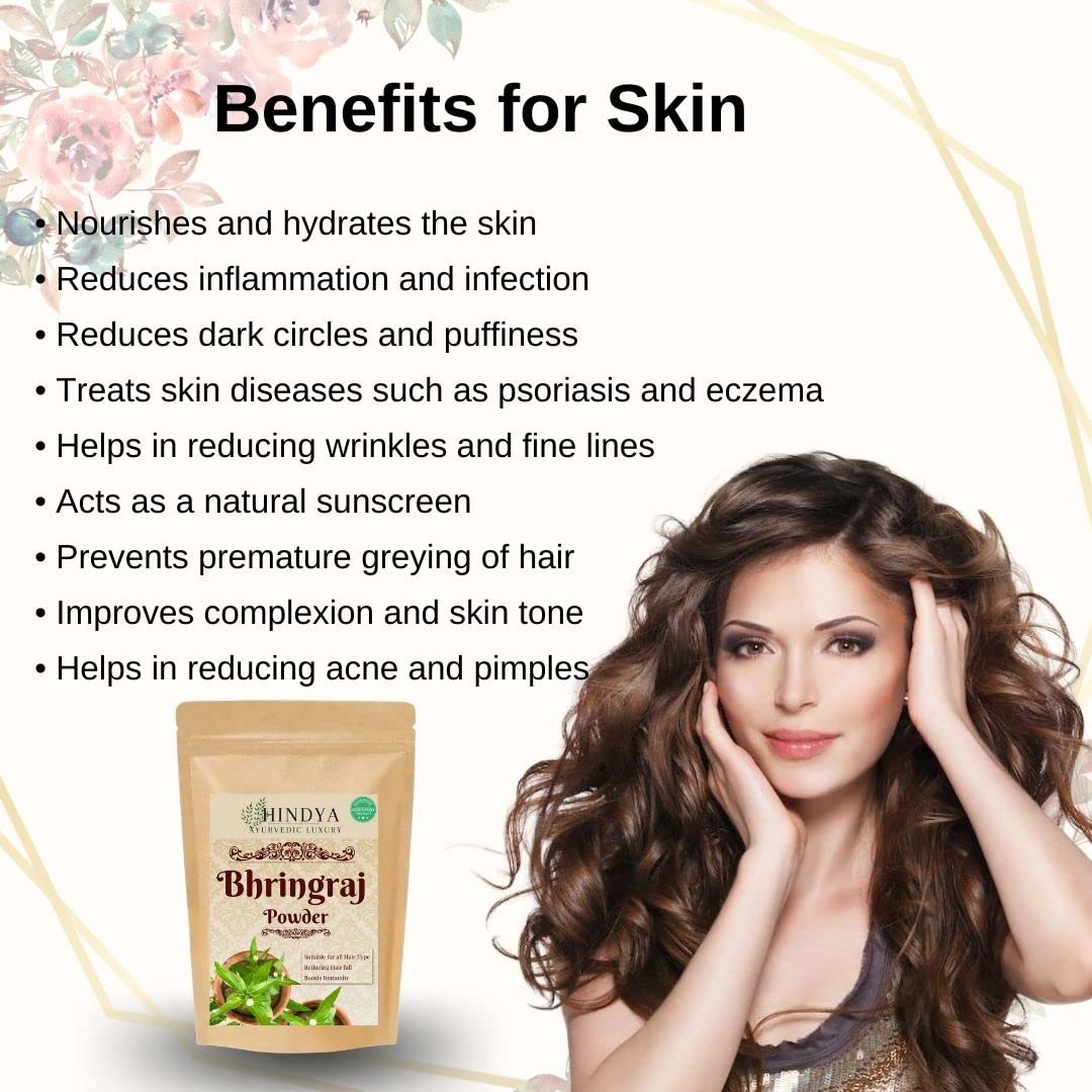 Bhringraj Powder for Hair Growth & Skin Care - 100g