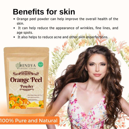 Orange Peel Powder for Skin - Face Pack for Tan Removal & Acne - 100g