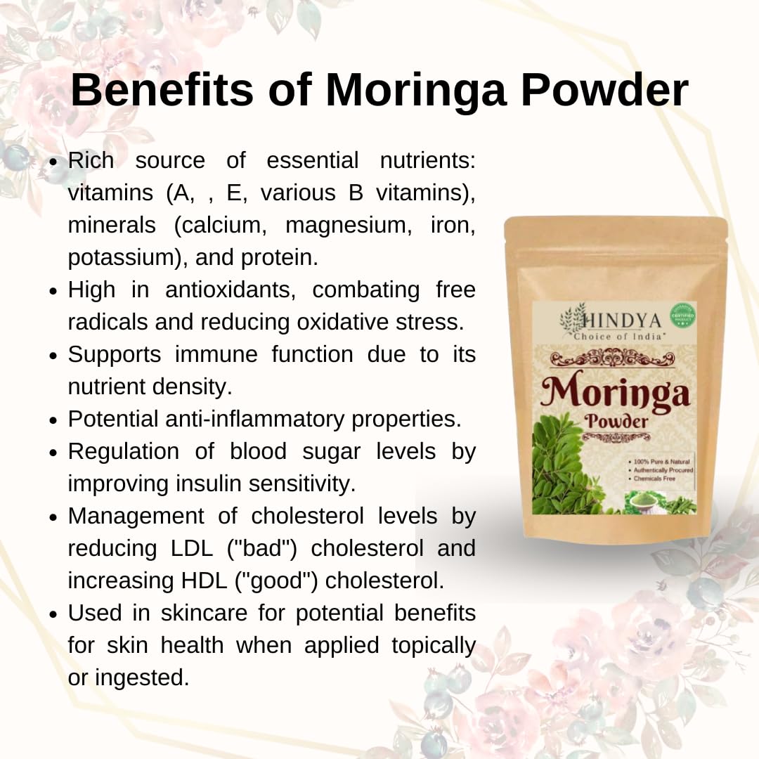 Organic Moringa Powder - Superfood for Immunity, Energy & Weight Loss - 100g