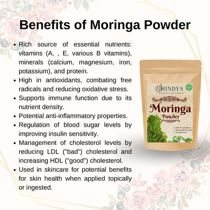 Organic Moringa Powder - Superfood for Immunity, Energy & Weight Loss - 100g