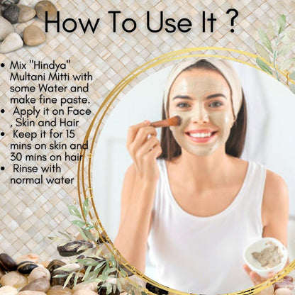 Multani Mitti Powder (Fuller's Earth) for Face, Skin & Hair - 100g