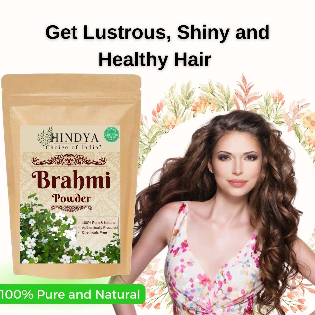Organic Brahmi Powder (Bacopa Monnieri) for Hair Growth & Skin Care - 100g