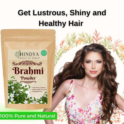 Organic Brahmi Powder (Bacopa Monnieri) for Hair Growth & Skin Care - 100g