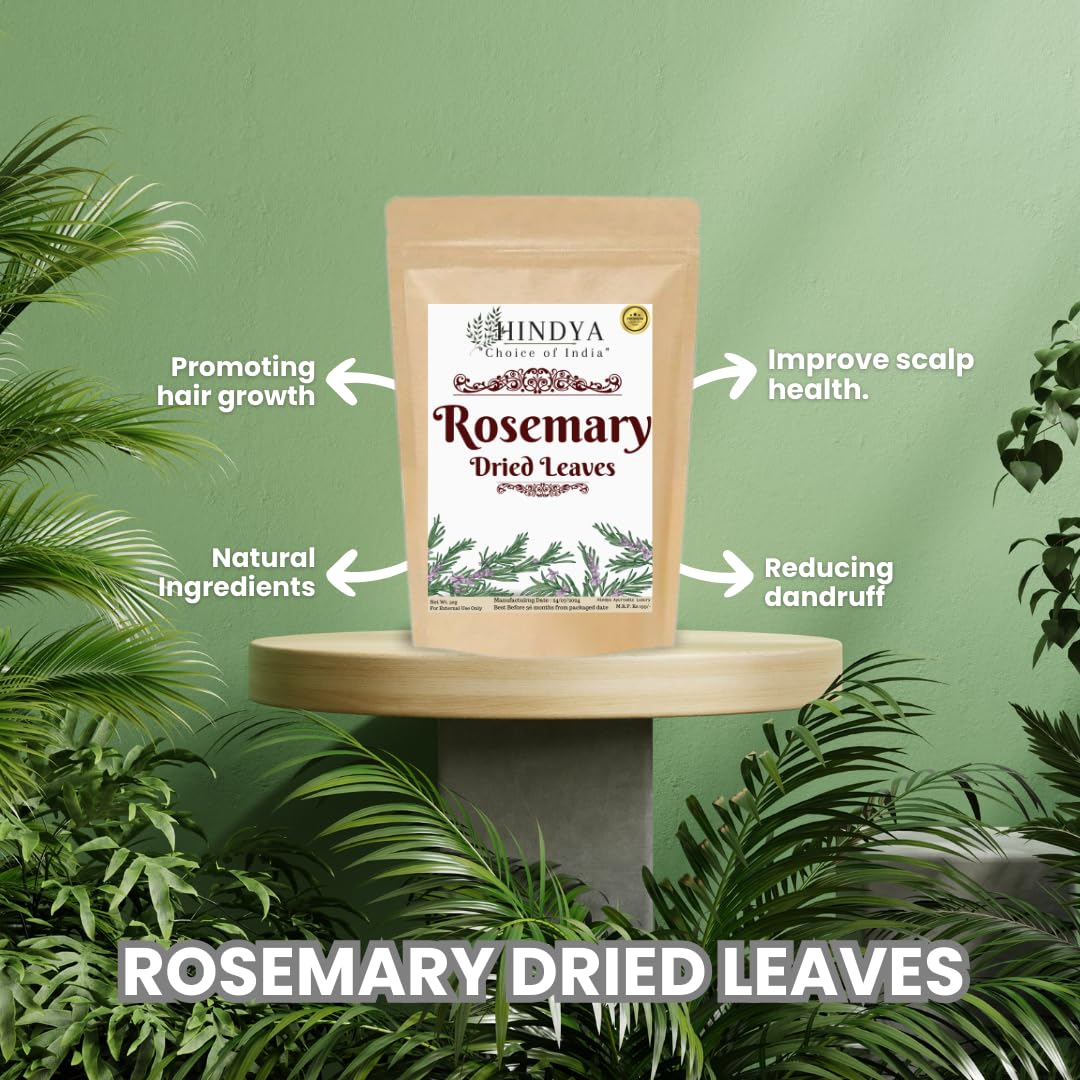 Organic Dried Rosemary Leaves for Hair Growth - 100% Natural - 55g